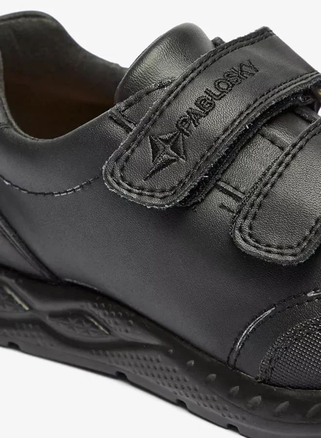 بابلوسكي Boys School Shoes with Hook and Loop Closure