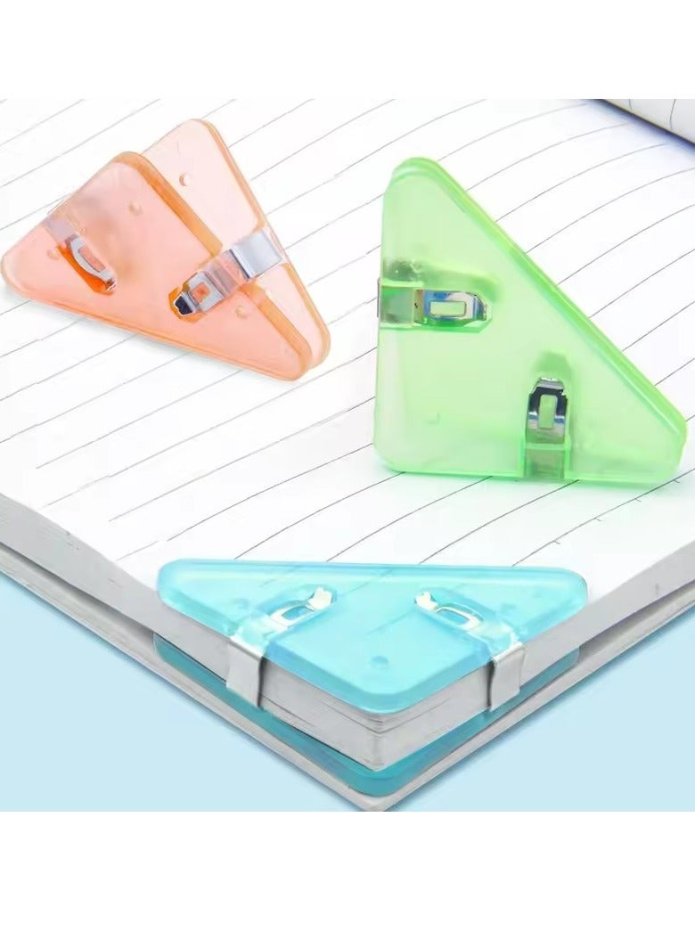 Generic Kawaii Triangle Corner Clips File Paper Clips File Index Photo Clamp Page Holder School Stationery Office Desk Organizer  - Image 2