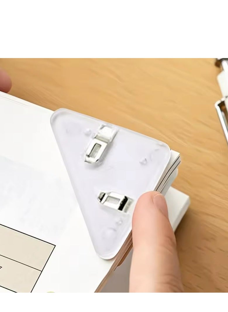 Generic Kawaii Triangle Corner Clips File Paper Clips File Index Photo Clamp Page Holder School Stationery Office Desk Organizer  - Image 3