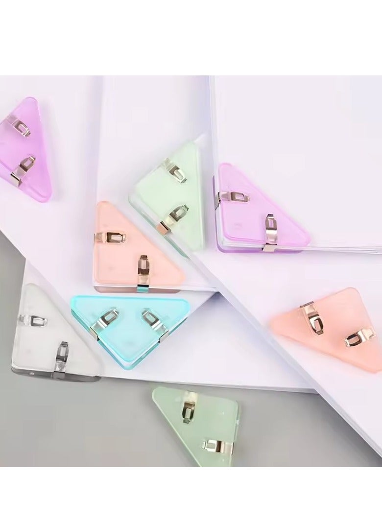 Generic Kawaii Triangle Corner Clips File Paper Clips File Index Photo Clamp Page Holder School Stationery Office Desk Organizer  - Image 4