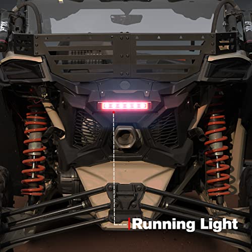 A & UTV PRO A UTV PRO LED Rear Center Accent Tail Light for Can Am Maverick X3 MAX Turbo R RR 20172025 Yellow Brake Stop Taillight White Auxiliary Tail Lamp Accessories Waterproof PlugnPlay 1PC - Image 3