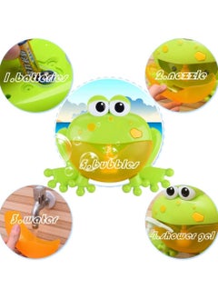 ORiTi Frog Bubble Maker for Bath, Foam Blower Bubbling Making Machine, Nursery Rhyme Musical Bathtub Toy  - Image 2