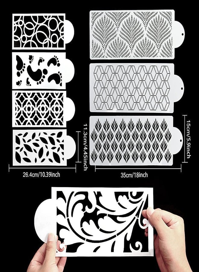 Kachi Pencil Cake Decorating Stencil - Zigzag Cake Stencils Design Templates - Pack of 16 - Image 2