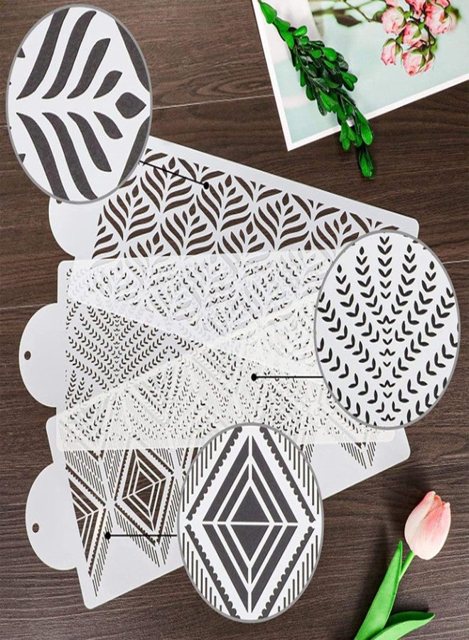 Kachi Pencil Cake Decorating Stencil - Zigzag Cake Stencils Design Templates - Pack of 16 - Image 3
