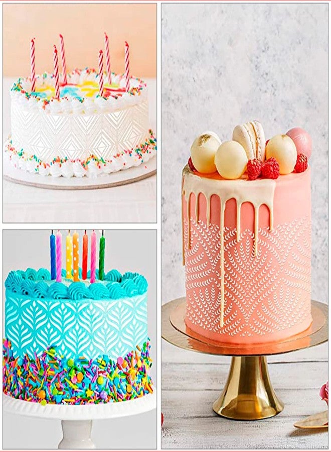 Kachi Pencil Cake Decorating Stencil - Zigzag Cake Stencils Design Templates - Pack of 16 - Image 4