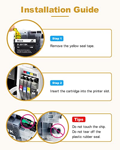IN INTACTECH Intactech LC3017XL Compatible Ink Cartridges Replacement for Brother 3017XL LC3017 High Yield for MFC-J6930dw MFC-J5330dw MFC-J6530dw MFC-J6730dw (8-Pack, 2 Black,2 Cyan,2 Magenta,2 Yellow) - Image 3