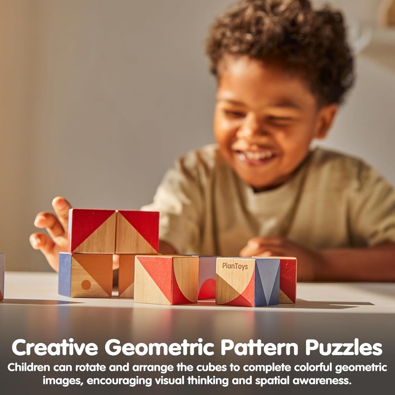 PlanToys Geo Pattern Cubes - Image 5