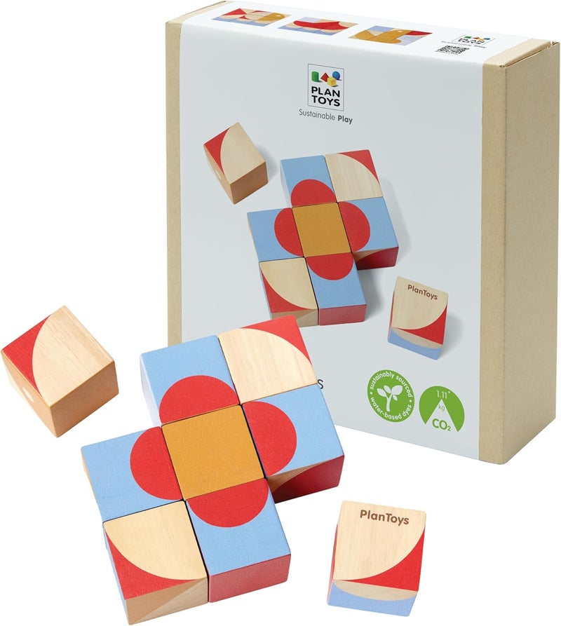 PlanToys Geo Pattern Cubes - Image 1