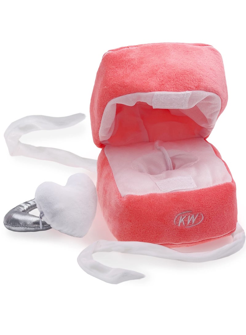 SYOSI Plush Ring Box Toy Funny Gifts Couples Ideas Hide Surprise Oversized Ring Sets Plush Couple Ring Surprise Gift Machine Washable Love Ring Case Pink  - Image 1