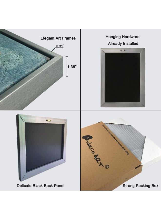 Wieco Art Water Lilies by Claude Monet Paintings Reproduction Canvas Prints Giclee Artwork for Wall DecorModern Canvas Wall Art for Home and office Decoration - Image 2