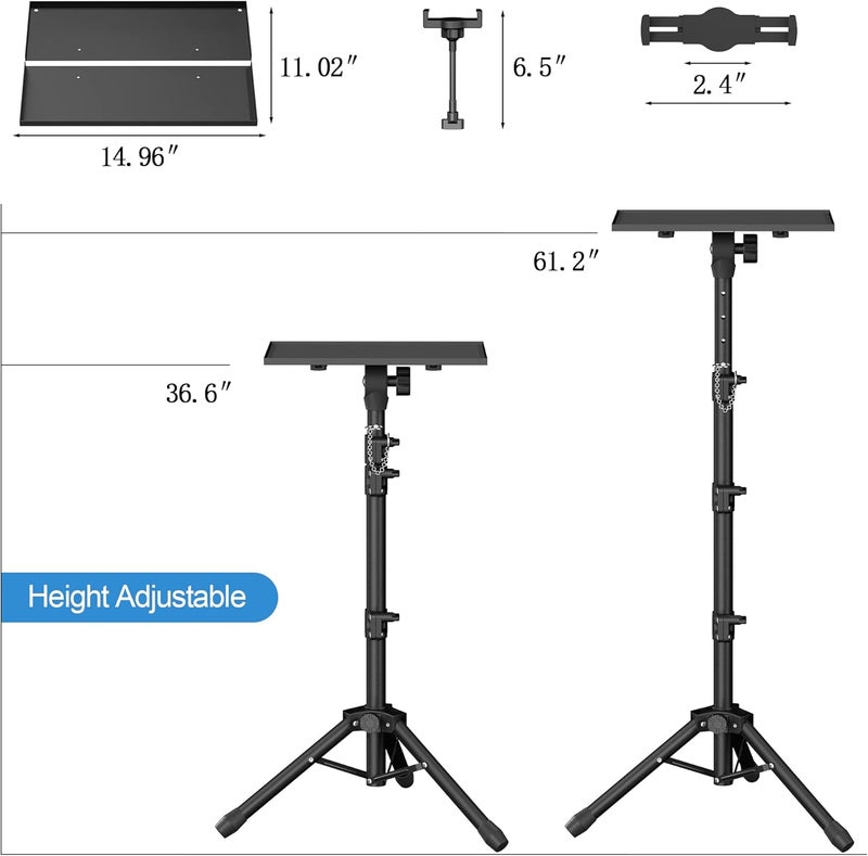 Facilife 63" Tall Projector Stand Tripod,Laptop Tripod Projector Stand Adjustable Height 22 to 63 Inches, Projector Tripod Stand, Tripod for Porjector, Projector Stand for Outdoor Movies - Image 3