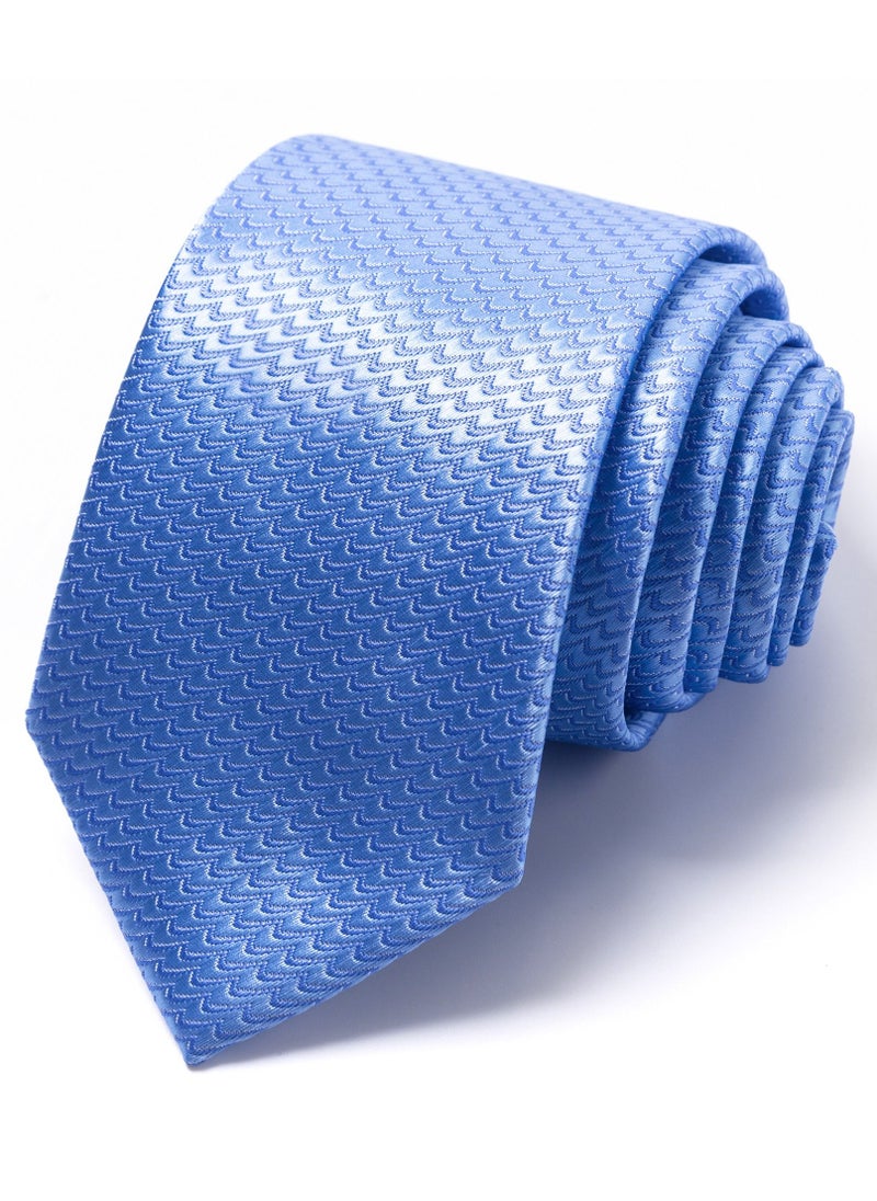 Loquat Sky Blue Polyester Necktie 