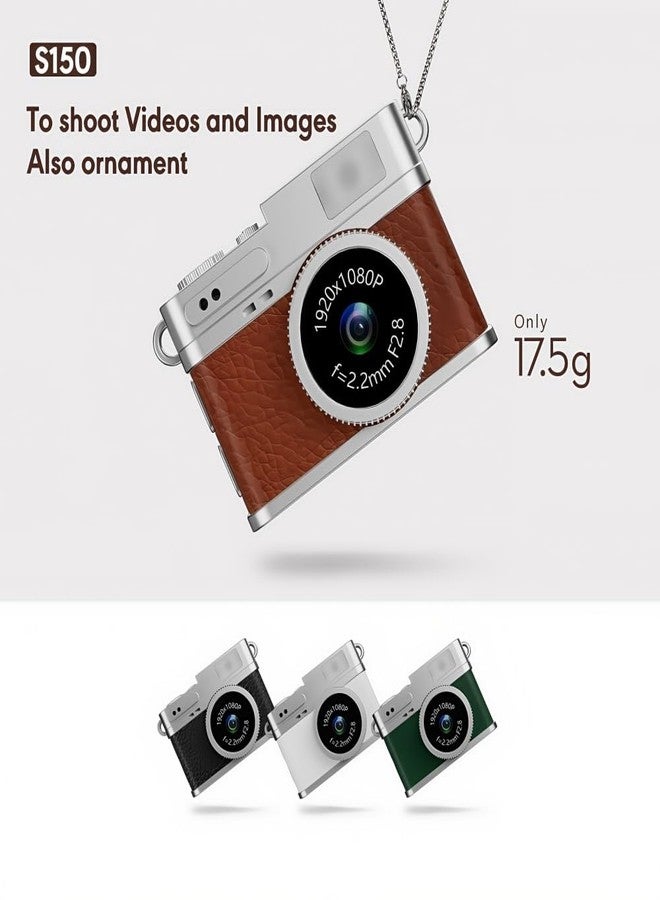 RWSEFK Retro Mini Digital Video Keychain Camera Small bodycam 1080P HD Video Go Cam 0.96" IPS Screen 4 Colors Type-C Pro17g 8GB Pocket Video Recorder for Travel Recording Gifts for Girls Stocking Stuffers - Image 3