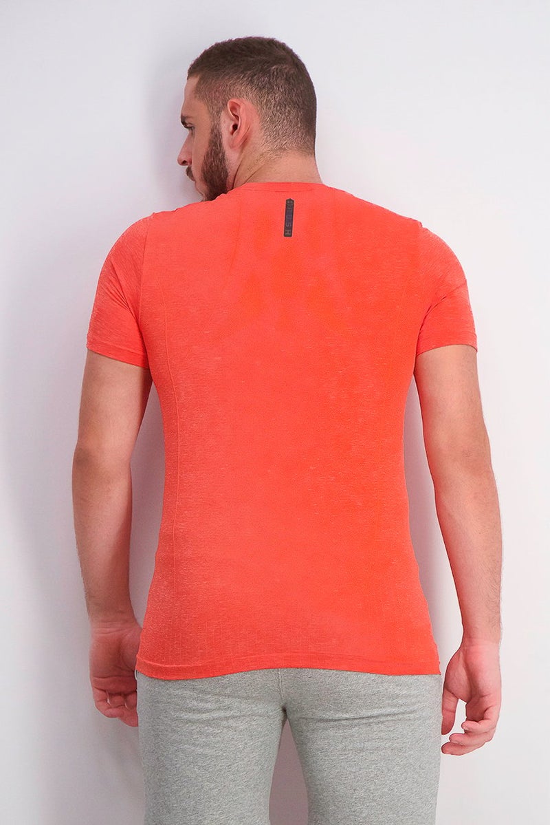 UNDER ARMOUR Men Seamless Short Sleeve T-shirt, Red - Image 3