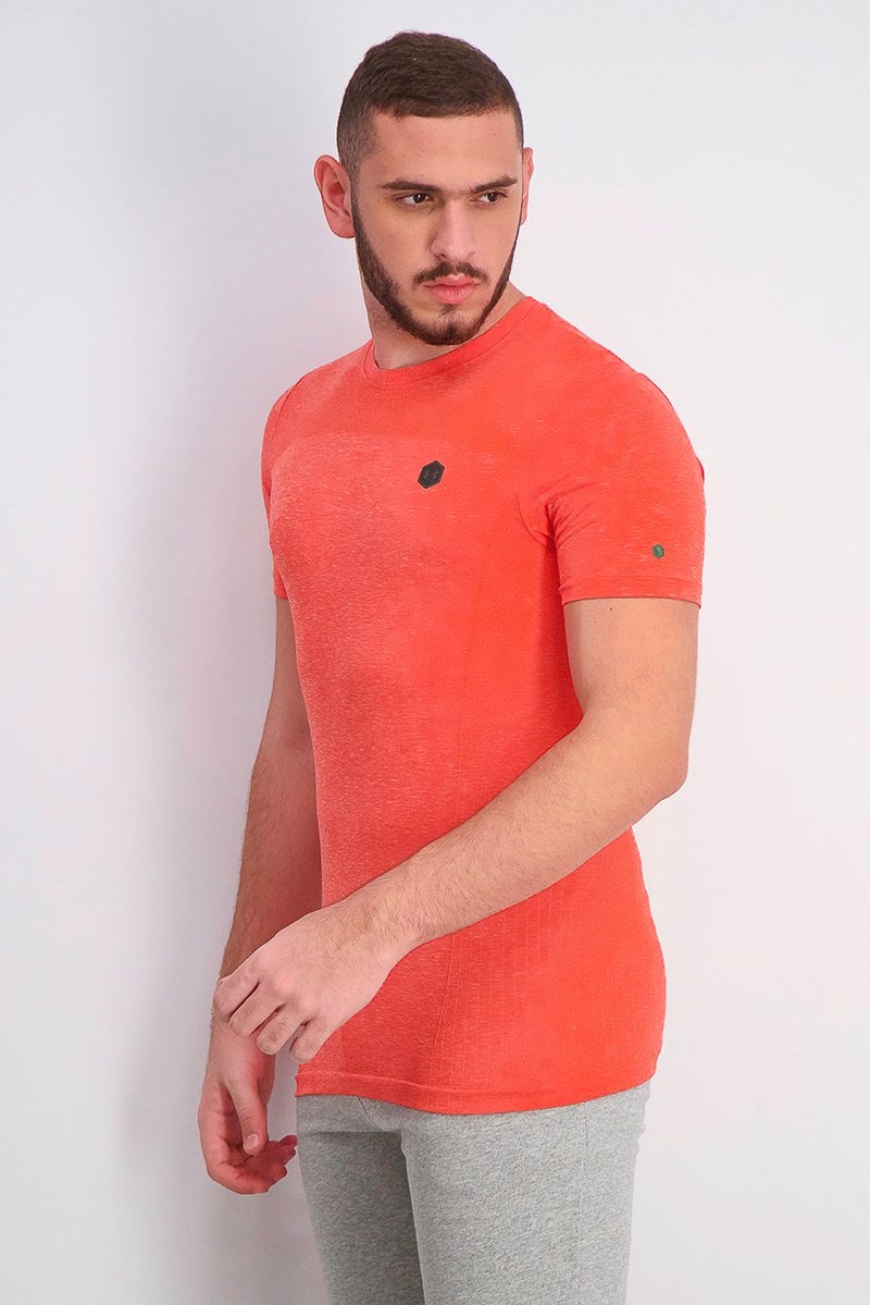 UNDER ARMOUR Men Seamless Short Sleeve T-shirt, Red - Image 4
