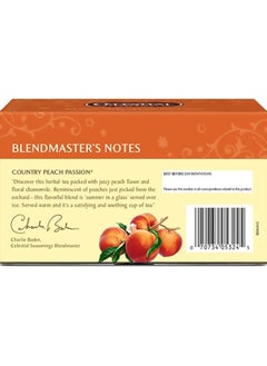 CELESTIAL SEASONINGS شاي أعشاب خالي من الكافيين بنكهة الخوخ الريفي 20 كيس شاي  - Image 2