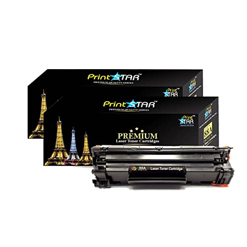 Print Star M1136 MFP Comaptible with HP LaserJet M1136, M1213nf, M1216nfh, M1218nfs Black Toner Cartridge (Pack of 2) - Image 1