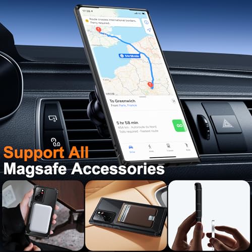 Guizzcg for Samsung Galaxy Note 20 Ultra Magnetic Case - [Compatible with Magsafe Accessory][Military Drop Protection] Soft TPU Bumper + Translucent Matte Back Cover for Note 20 Ultra, Matte Black - Image 3