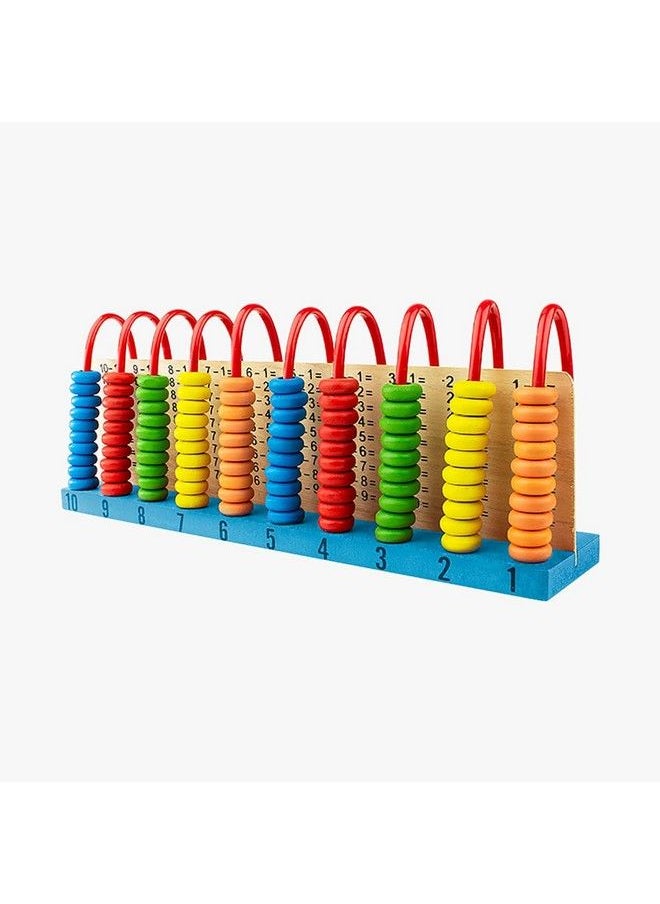 Seven Moon - Wooden Calculation Shelf Abacus Counting Addition Subtraction Math'S Learning Early Educational Multi Color - Image 1
