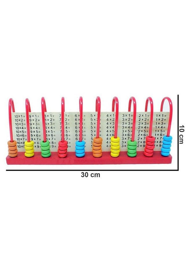Seven Moon - Wooden Calculation Shelf Abacus Counting Addition Subtraction Math'S Learning Early Educational Multi Color - Image 1