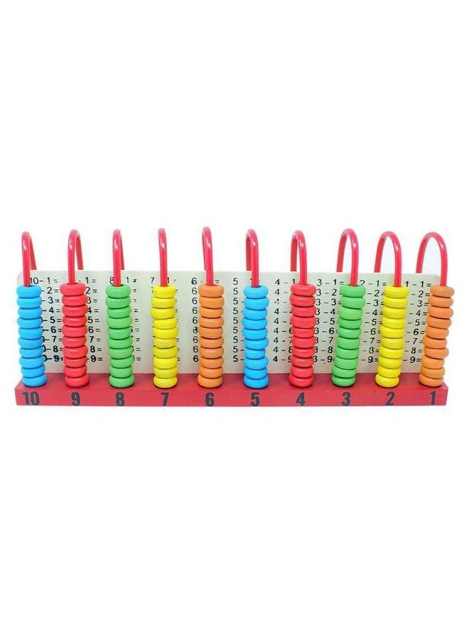 Seven Moon - Wooden Calculation Shelf Abacus Counting Addition Subtraction Math'S Learning Early Educational Multi Color - Image 1