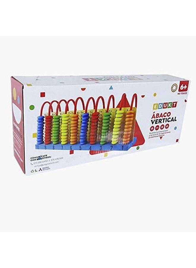 Seven Moon - Wooden Calculation Shelf Abacus Counting Addition Subtraction Math'S Learning Early Educational Multi Color - Image 1