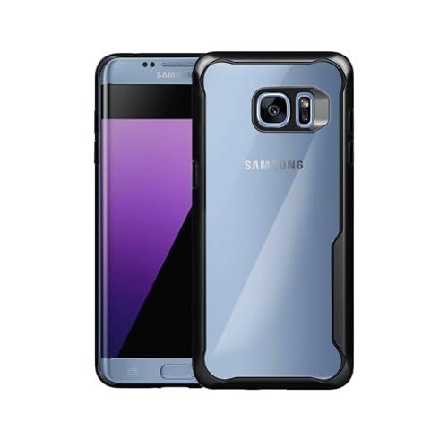 Plus Back Cover for Samsung Galaxy S7 Edge (TPU+Plastic_Black) - Image 1