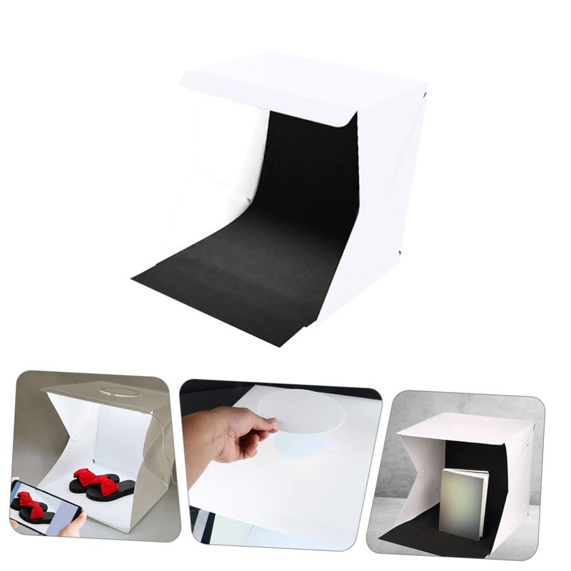 VILLCASE 30 سم صندوق تصوير محمول قابل للطي مع إضاءة LED لتصوير المنتجات - Image 3