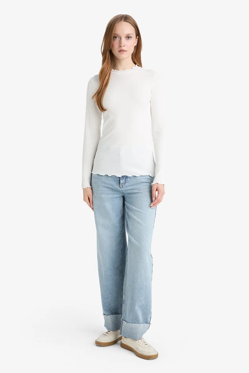 Defacto Half Turtleneck Camisole Long Sleeve T-Shirt