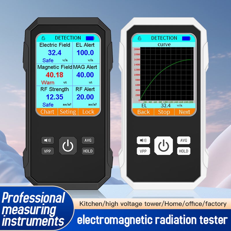 3in1 Multifunctional Electric Field Magnetic Field RF Radiation Detector Handheld Electromagnetic Radiation Tester EMF Meter Portable Radio Frequency Detect Meter - Image 2