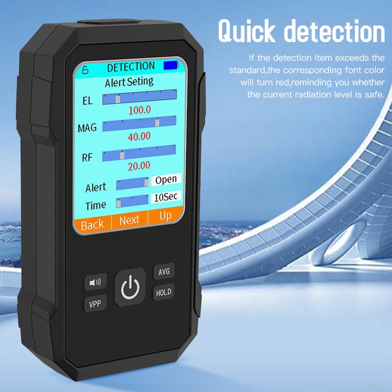 3in1 Multifunctional Electric Field Magnetic Field RF Radiation Detector Handheld Electromagnetic Radiation Tester EMF Meter Portable Radio Frequency Detect Meter - Image 4