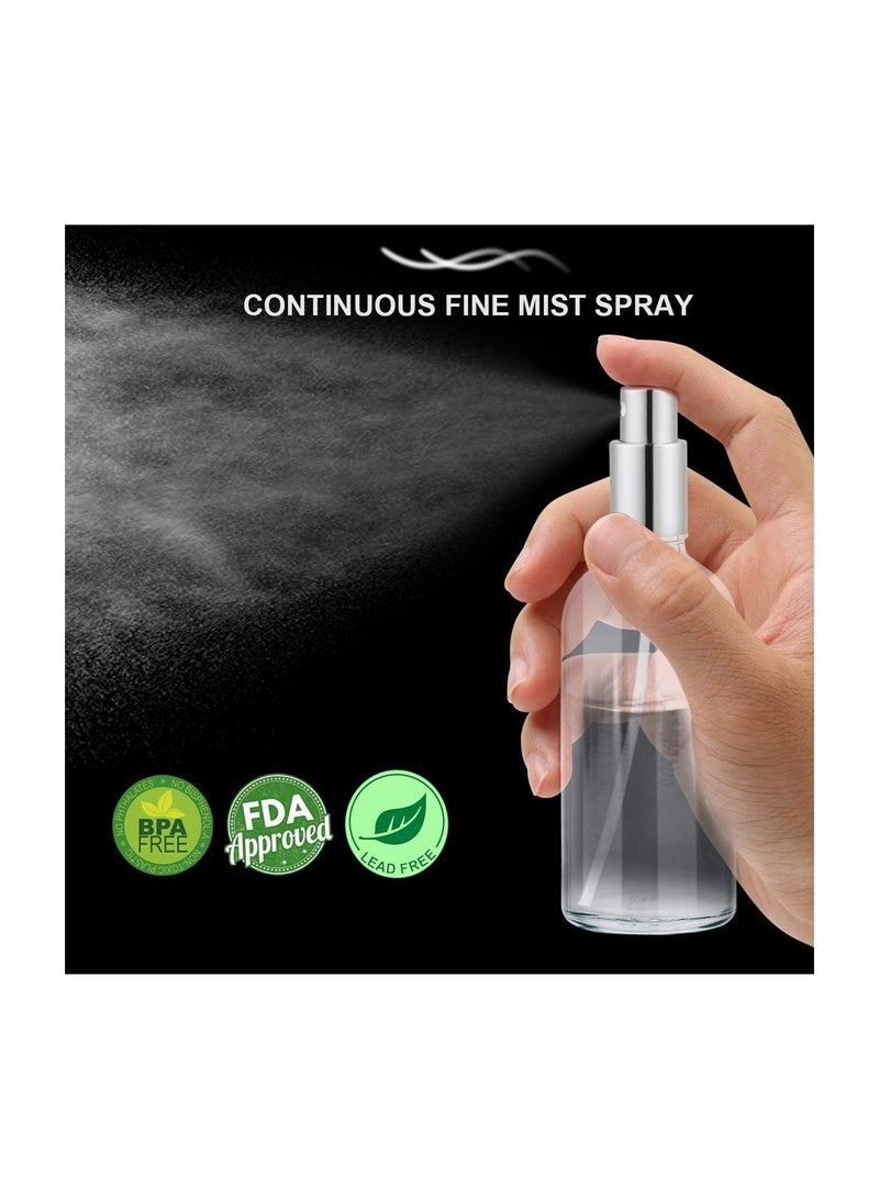 Excefore Perfume Atomizer Fine Mist Spray Mini Spray Bottles Refillable Travel Cleaning Makeup Bottles with 1 Pcs Funnels Container Pocket Size Sprayer Set - 100ml 2 Pack  - Image 2