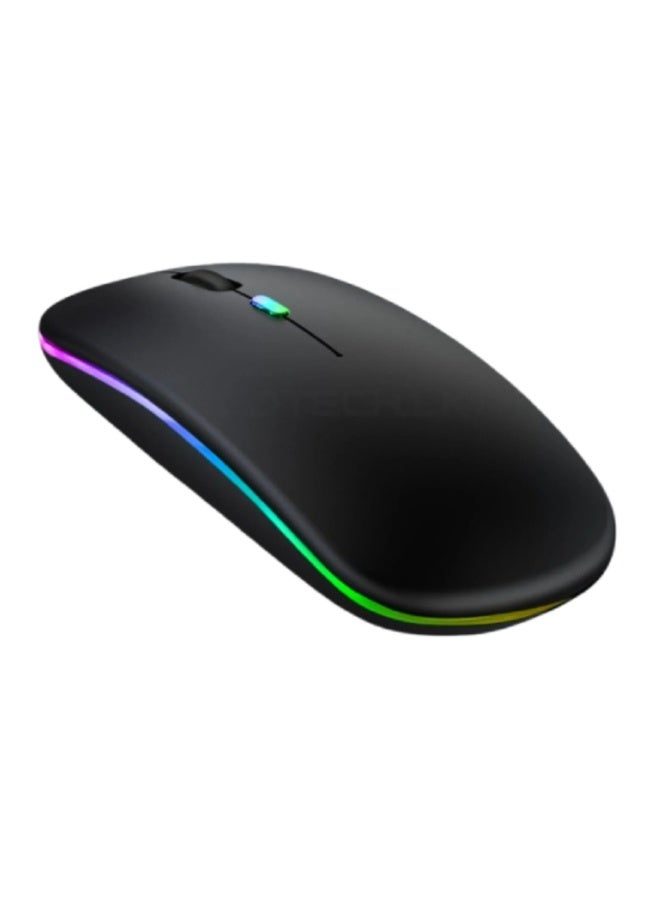 ماوس لاسلكي قابل لإعادة الشحن M150 - ماوس بإضاءة RGB مع اتصال مزدوج، وبطارية قابلة لإعادة الشحن، وتصميم مريح للاستخدام مع أجهزة الكمبيوتر المحمولة والمكتبية