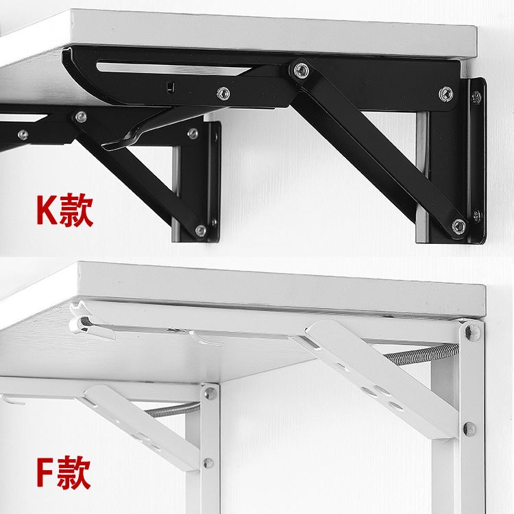 Firewood Stove Stainless Steel Spring Folding Bracket Moveable Triangle Bracket Wall Partition Bracket Layered Bracket - Image 5