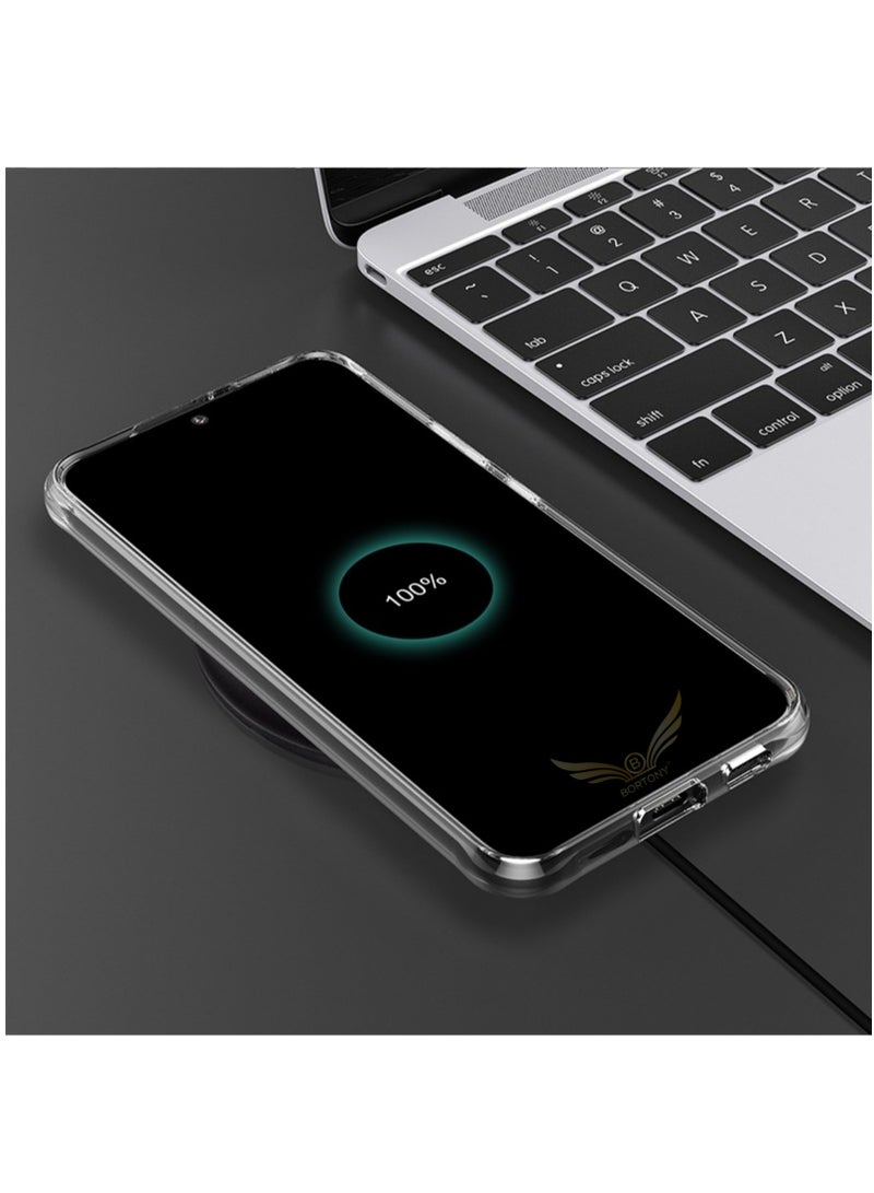 BORTONY Clear Magnetic Case for Samsung Galaxy S22 Ultra Compatible with Magsafe Card Wallet & Wireless Chager, Screen & Camera Protection Shockproof Galaxy S22 Ultra Case Cover - Image 4