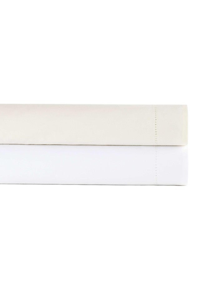 Pine Cone Hill Classic Hemstitch White Pillowcases (Pair), Standard Size, White Solid Pattern - Image 5