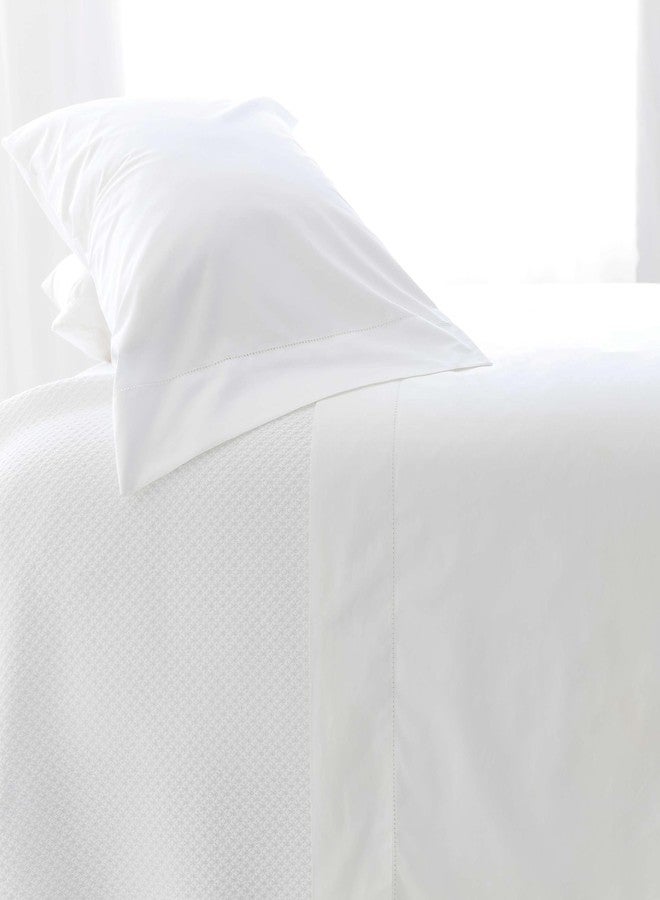 Pine Cone Hill Classic Hemstitch White Pillowcases (Pair), Standard Size, White Solid Pattern - Image 4