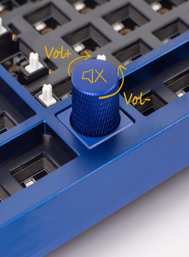 Keychron Q3 Barebone Kit ISO EU Knob Version, QMK/VIA Wired Custom Mechanical Keyboard, Full Aluminum Hot-swappable Tenkeyless Layout Double-Gasket DIY, Programmable Macro for Mac Windows Linux - Blue - Image 2