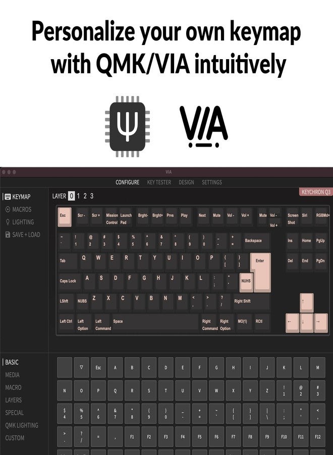 Keychron Q3 Barebone Kit ISO EU Knob Version, QMK/VIA Wired Custom Mechanical Keyboard, Full Aluminum Hot-swappable Tenkeyless Layout Double-Gasket DIY, Programmable Macro for Mac Windows Linux - Blue - Image 3