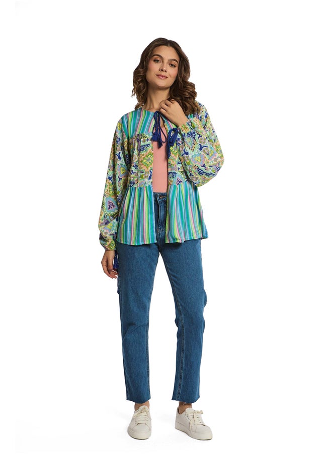 Premoda Fancy Viscose Short Kimono With Ruffle  - Image 5