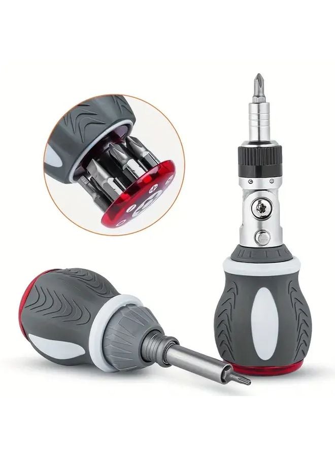 مجموعة مفك براغي عالمية ذات مقبض دوار متعدد الزوايا، قطعتان، أداة سريعة ثنائية الاتجاه - Image 4