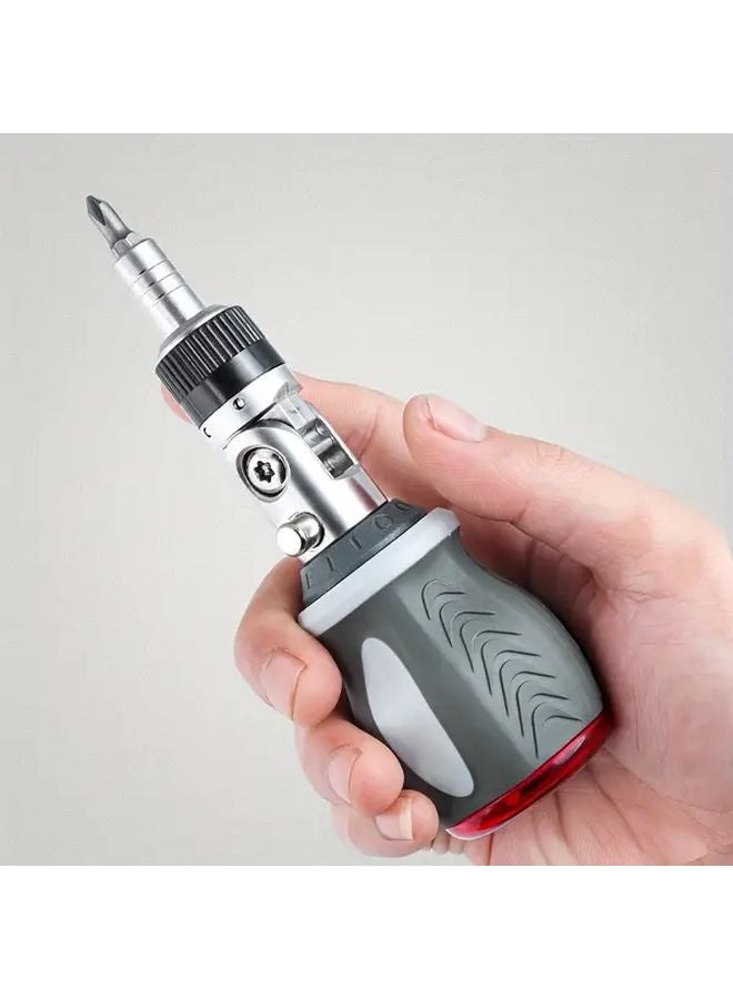 مجموعة مفك براغي عالمية ذات مقبض دوار متعدد الزوايا، قطعتان، أداة سريعة ثنائية الاتجاه - Image 2