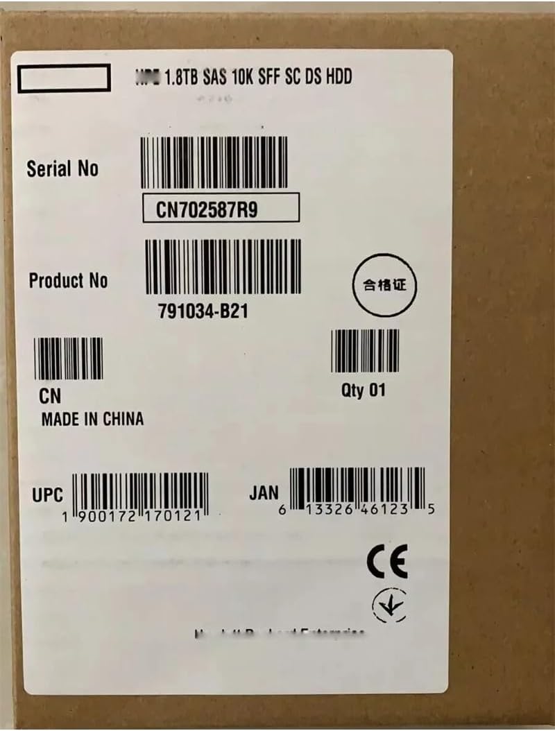 Compatible for 791034-B21 791055-001 768789-001 1.8TB 10K RPM 12Gb/s 2.5" SAS HDD Hard Drive - Image 1