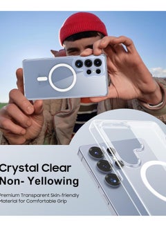 YoYoTech Samsung S25 Ultra Magsafe Case 2025 [Upgraded Build in N52 Magnets] Slim Thin Magnetic Cover Anti Yellowing Anti Scratch Hard Back Crystal Clear  - Image 5