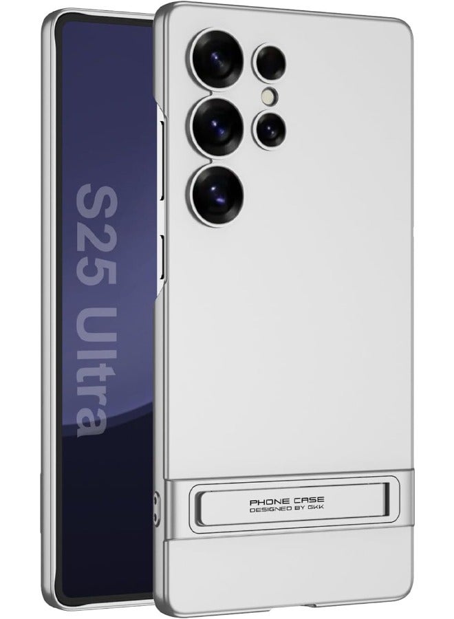 GKK Samsung Galaxy S25 Ultra Case with Kickstand, 3-Way Stand Slim Case for Samsung S25 Ultra, Anti-Drop Shockproof, Anti-Yellowing, Anti-Scratch Thin Case Cover for Galaxy S25 Ultra 6.9 inch, Silver - Image 1