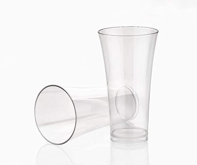 Coolkart Pack of 6 Cool Glass Set of 6 Water GlassJuice GlassDrinking Glass Set WaterJuice Glass 300 ml Plastic Clear Plisner Glass - Image 5