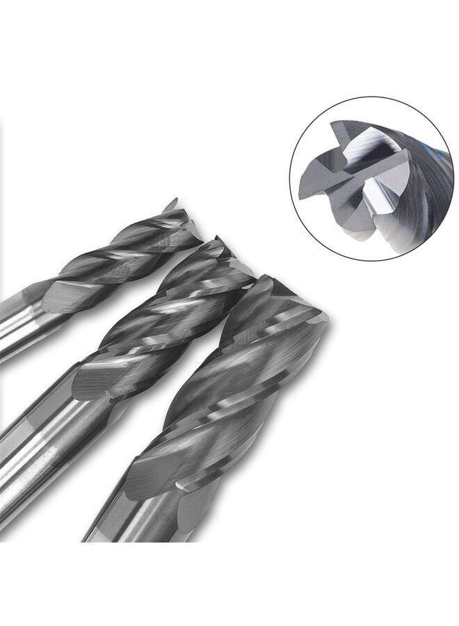 10 Piece 4 Flute End Mill Bits, 0.08" - 0.47" HSS CNC Straight Shank Drill Bit Tool Set for Wood Aluminum Steel Titanium - Image 3