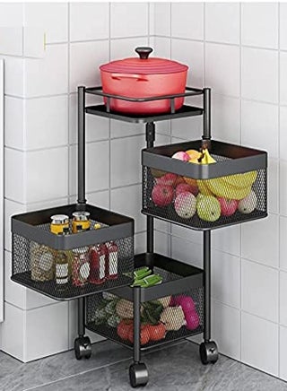 3 Layer Square Shaped Rotating Multi-function Home Kitchen Storage Basket Trolley - pzsku/ZDDA0C1B30423043CAC2DZ/45/_/1645196086/0c5b40c8-b6a7-4d3f-afb2-151a03665331