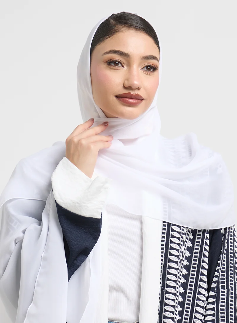 hayas closet Embroidered Abaya with Sheila