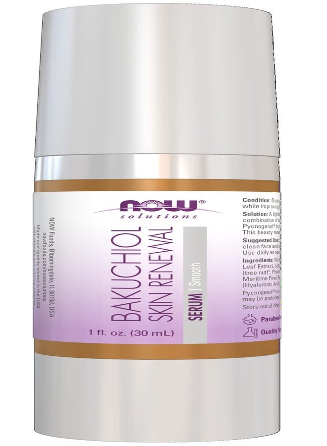 NOW Foods Solutions, Bakuchiol Skin Renewal Serum, Smooth Skin, 1 Fl. Oz. - Image 1
